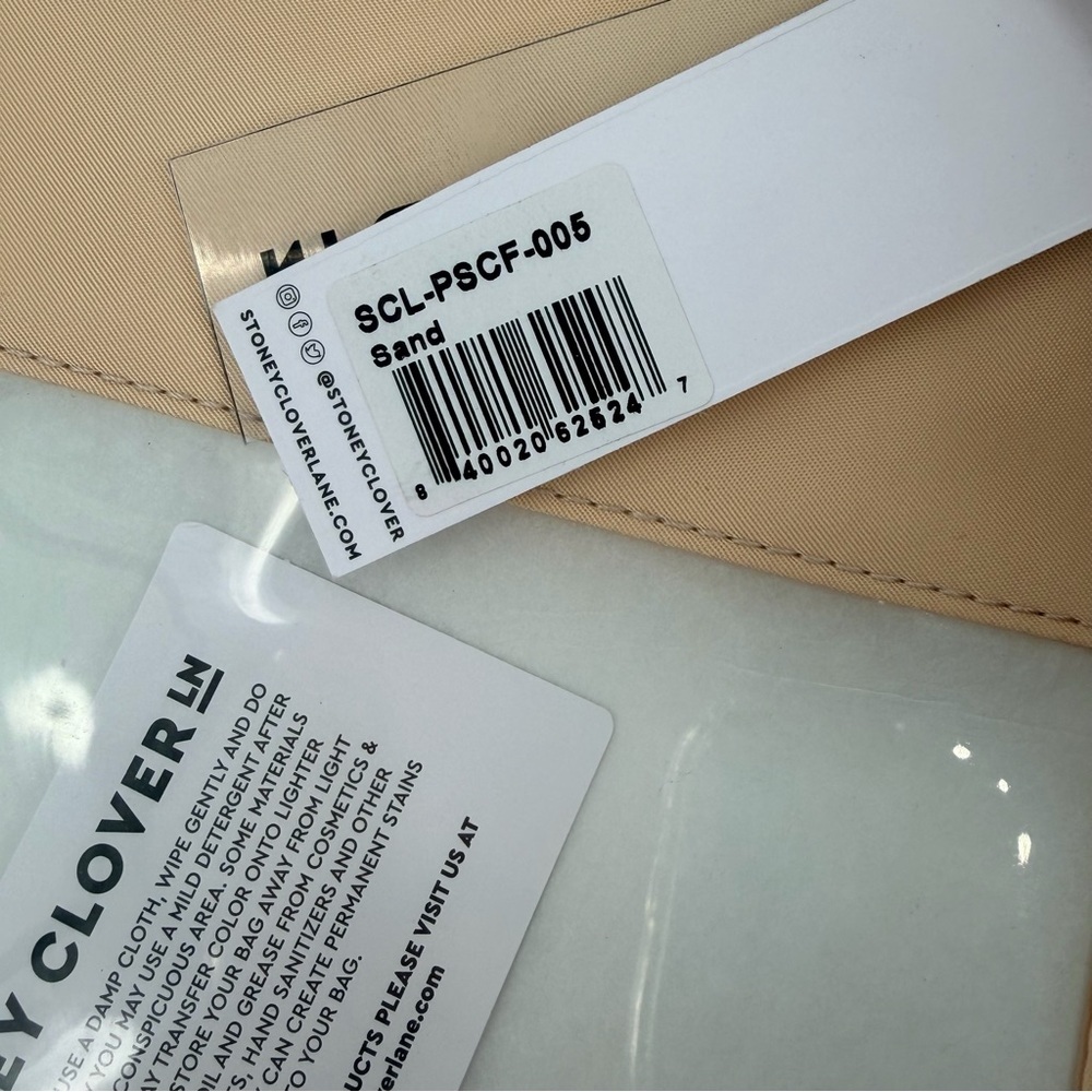 Stoney Clover Lane Plane Clear Flat Pouch Sand Travel Organizer NEW - Picture 3 of 3